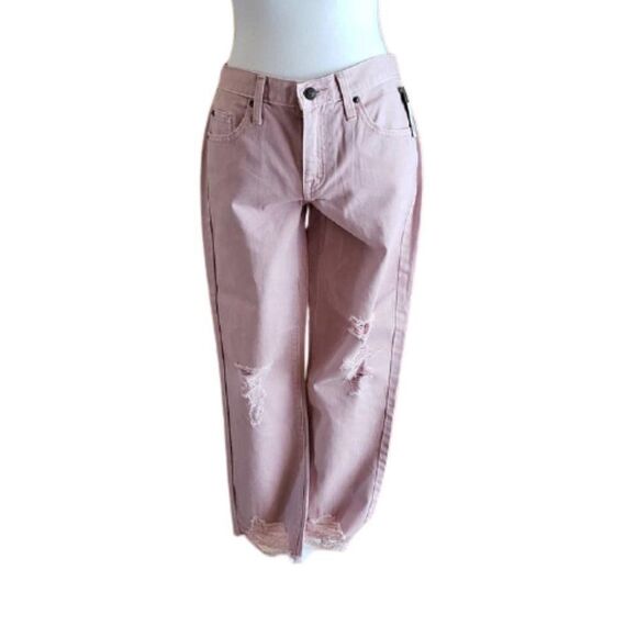 Mossimo Pink Distressed Boyfriend Jeans Size 6 NWT - Picture 2 of 12